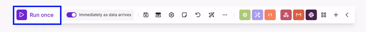 See what data gets pushed to Webflow by running scenario