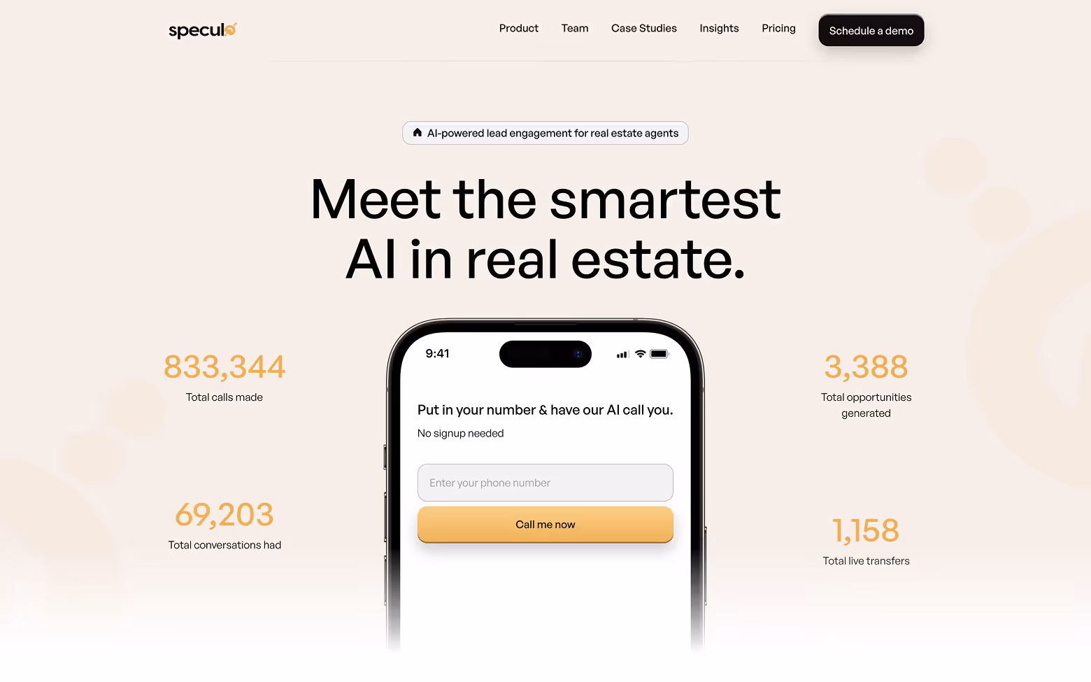 AI Website Example 11: Speculo.ai