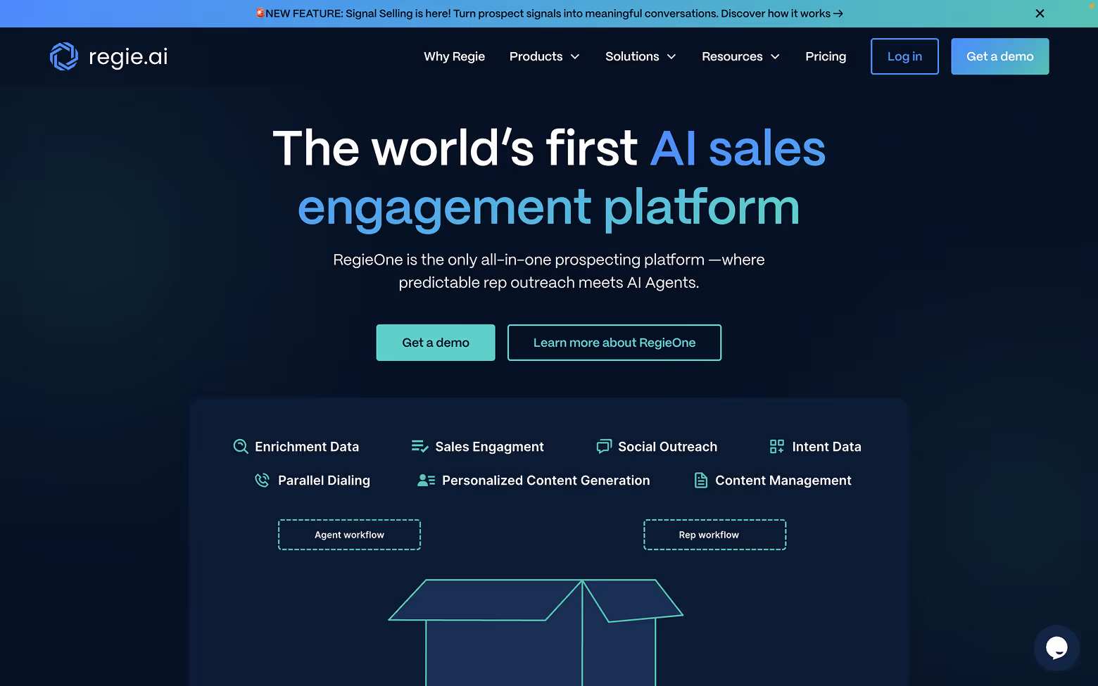 AI Website Example 8: Regie.ai