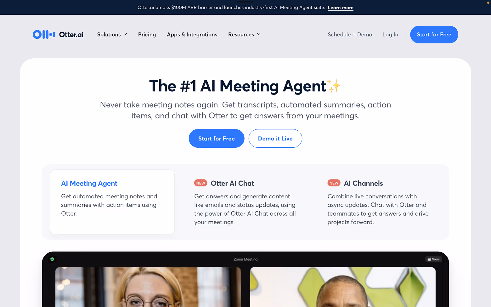 AI Website Example 4: Otter.ai