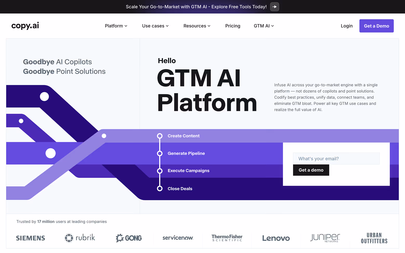 AI Website Example 32: Copy.ai