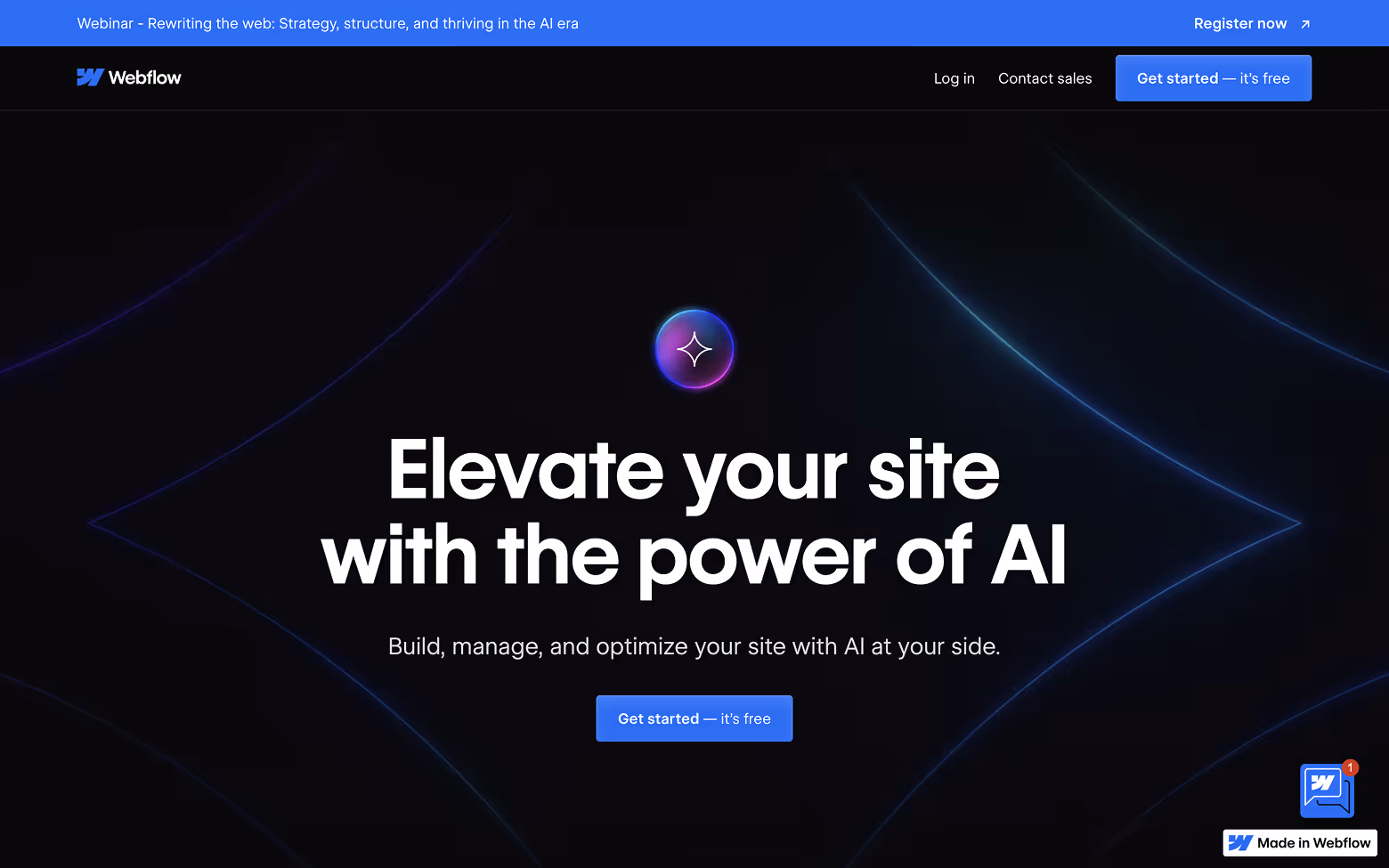 AI Website Example 21: Webflow AI