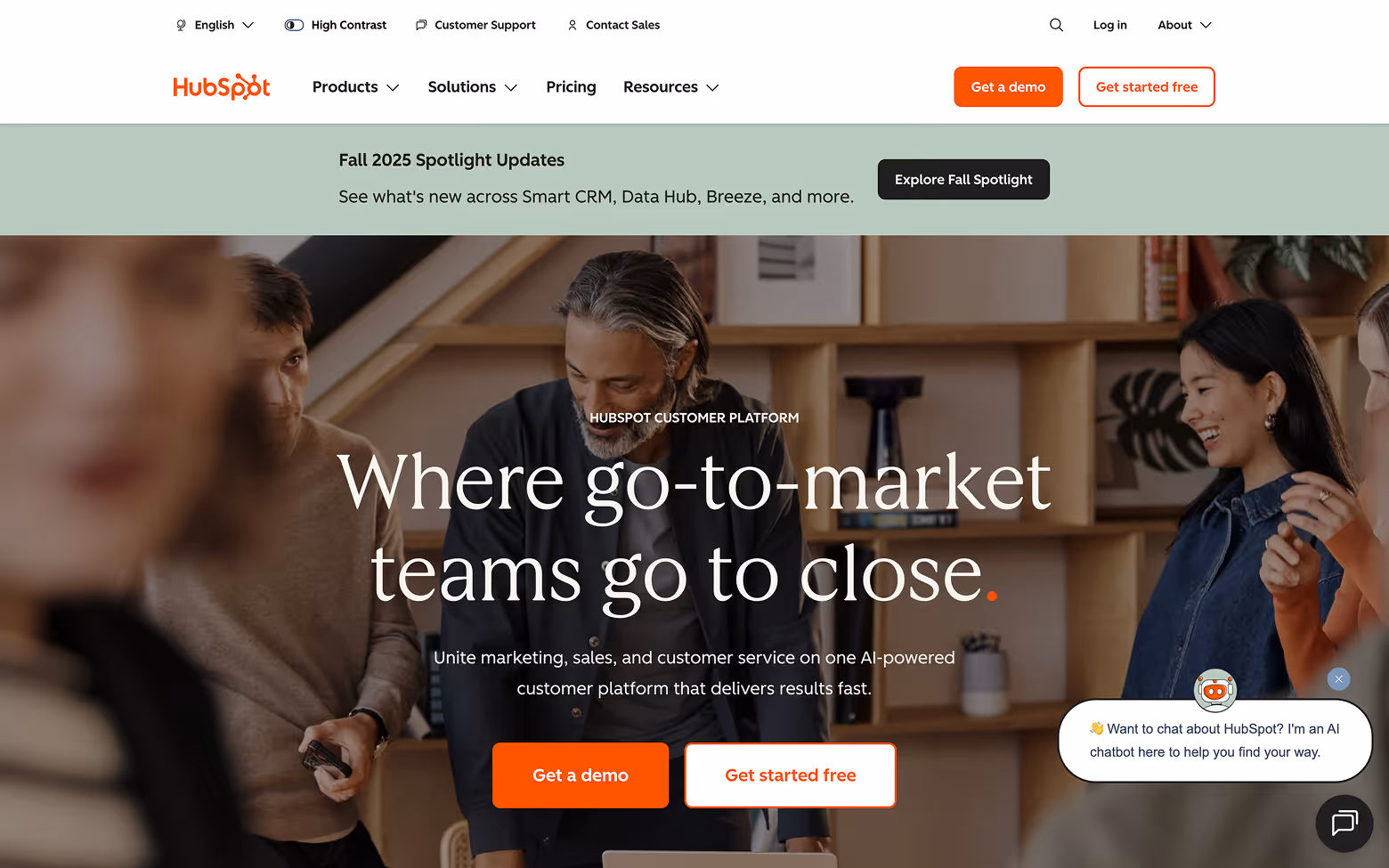 B2B website example #6: Hubspot