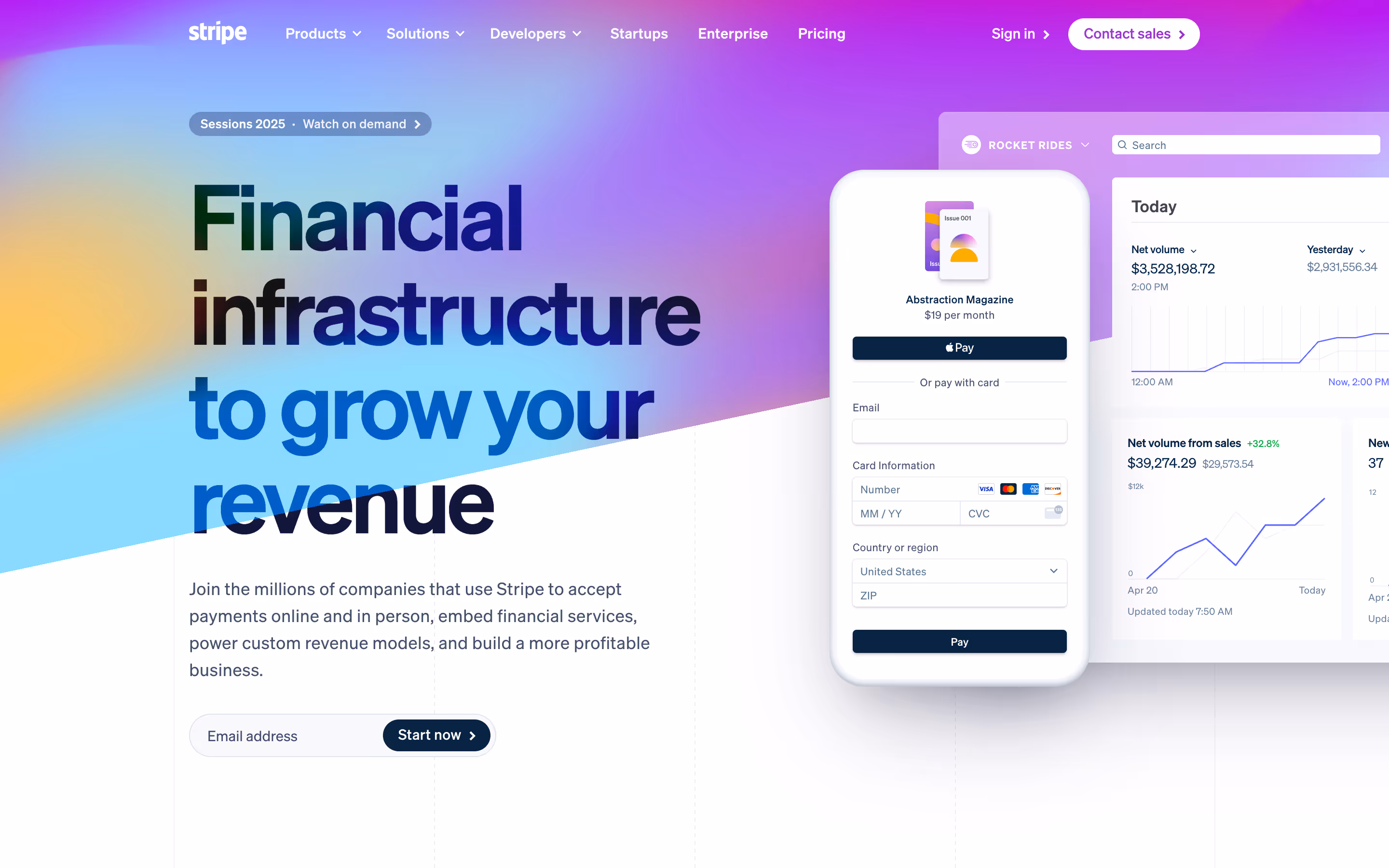 B2B website example #8: Stripe
