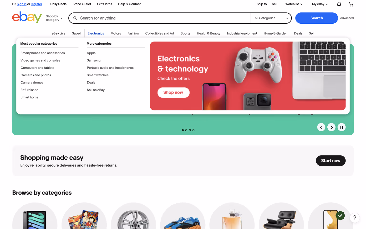 ebay Meganav Menu Example