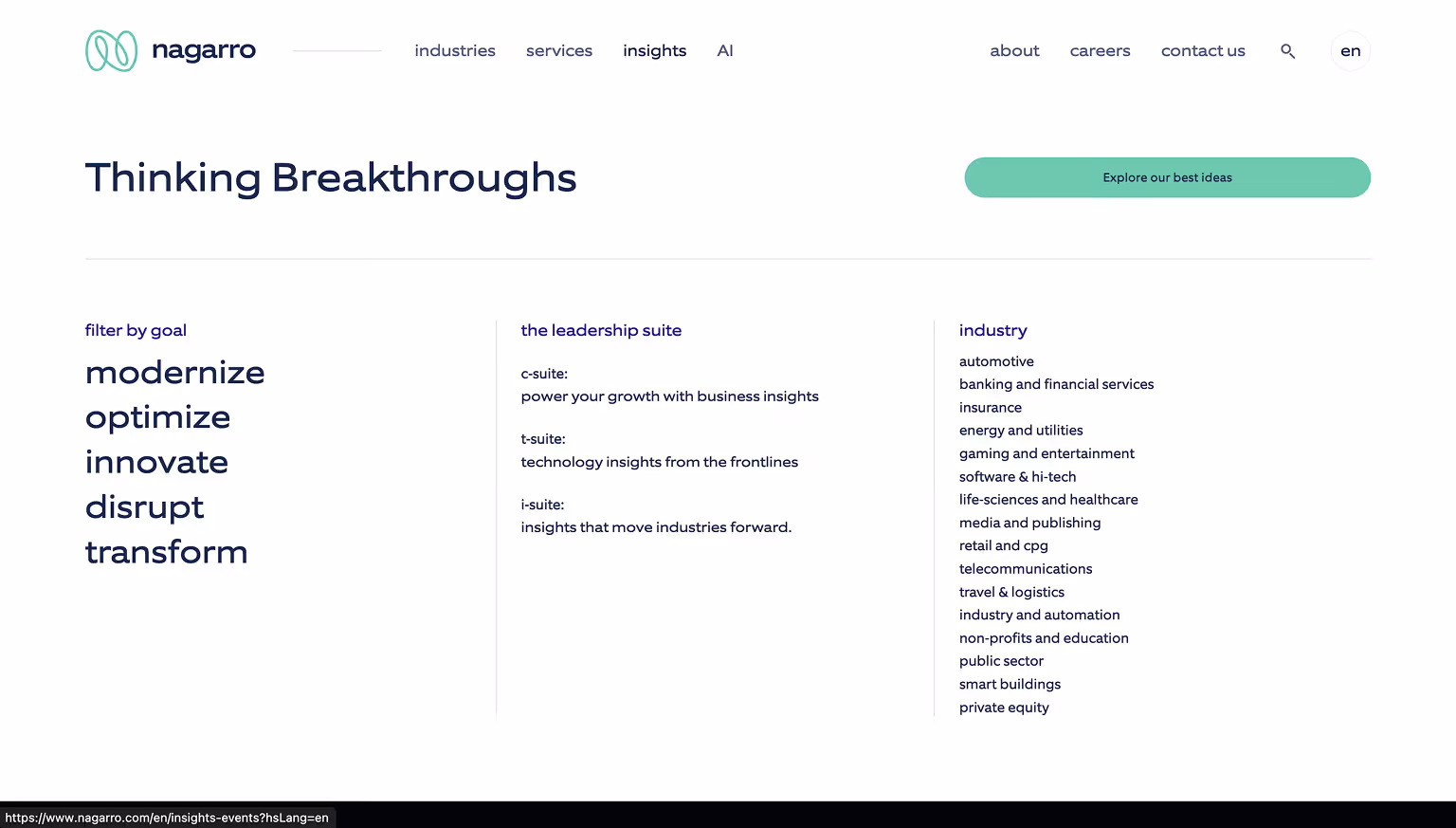 Nagarro Meganav Menu Example