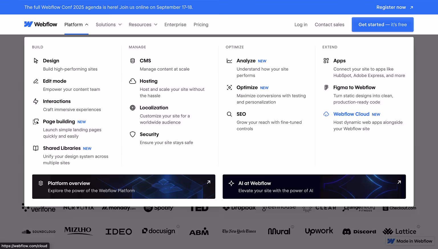 Webflow Meganav Menu Example