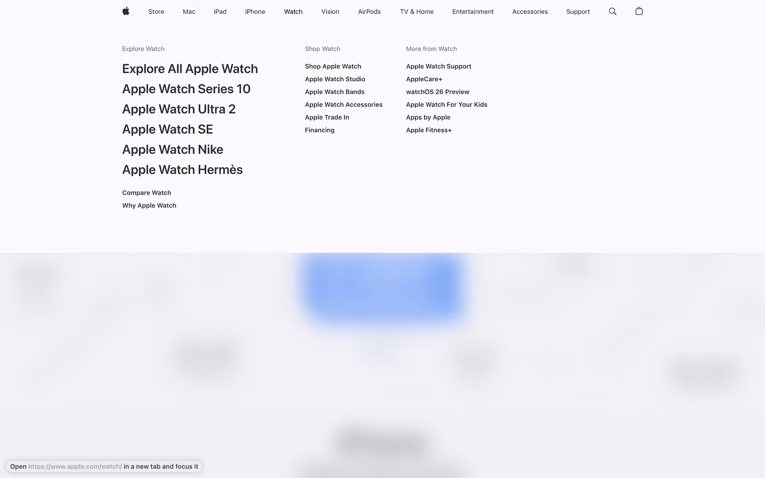 Apple Meganav Menu Example