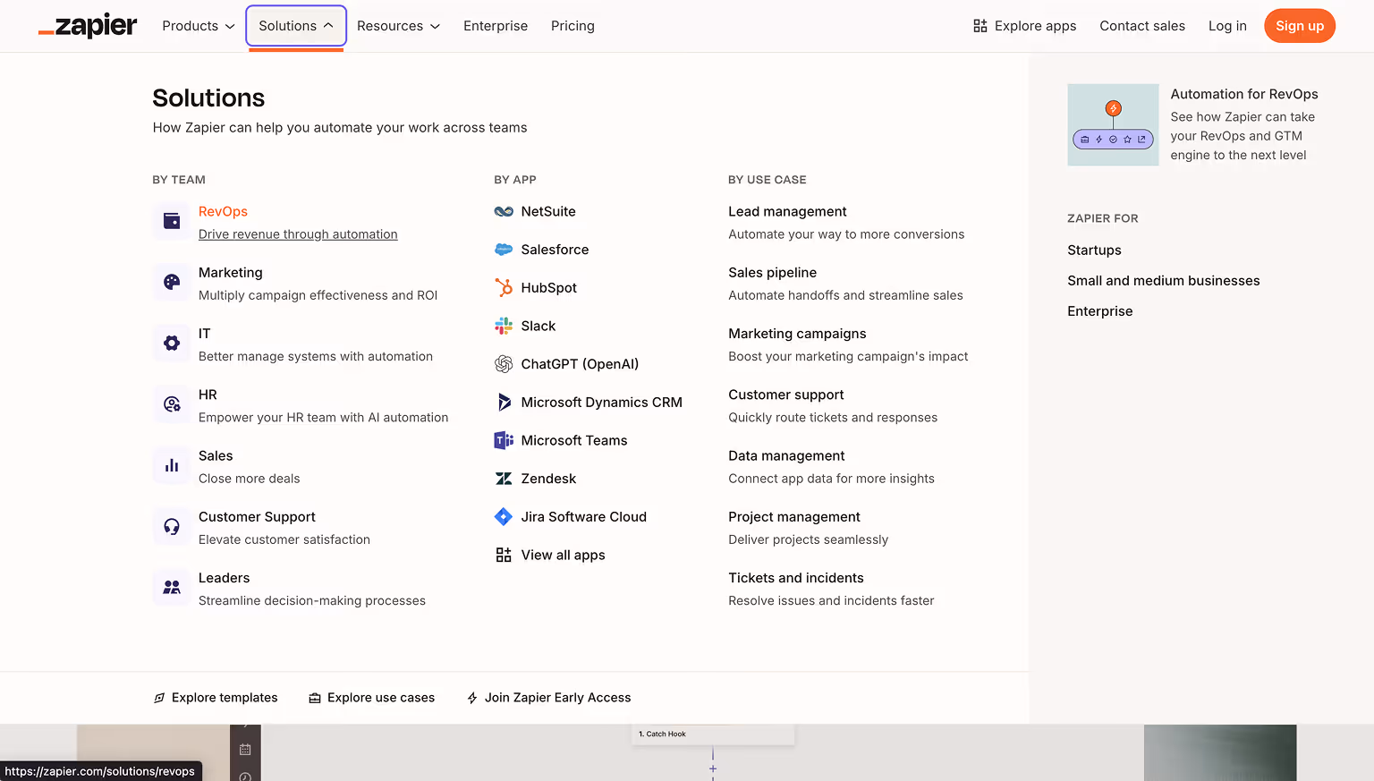 Zapier Meganav Menu Example