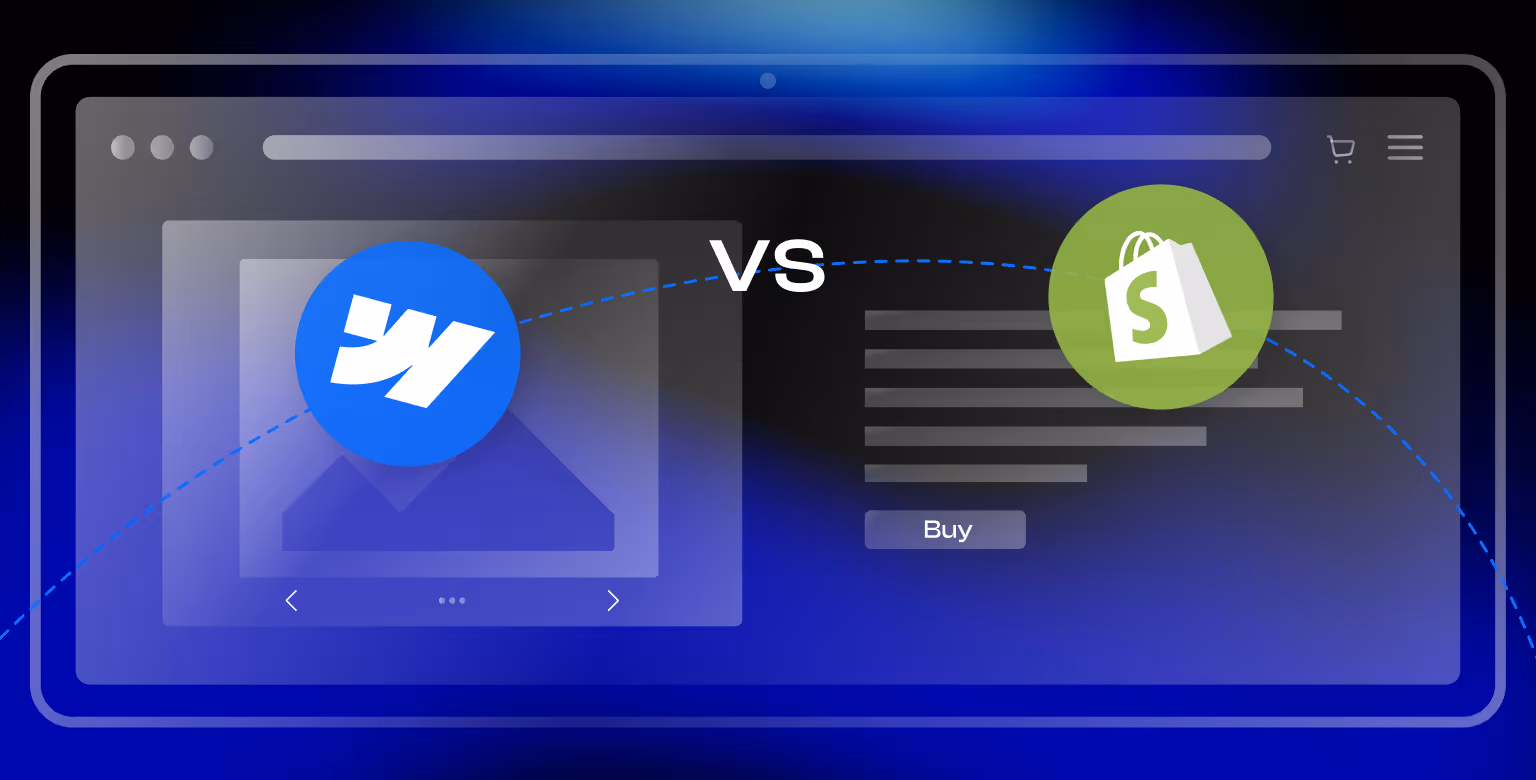 Comparing Squarespace alternatives - Webflow vs Shopify