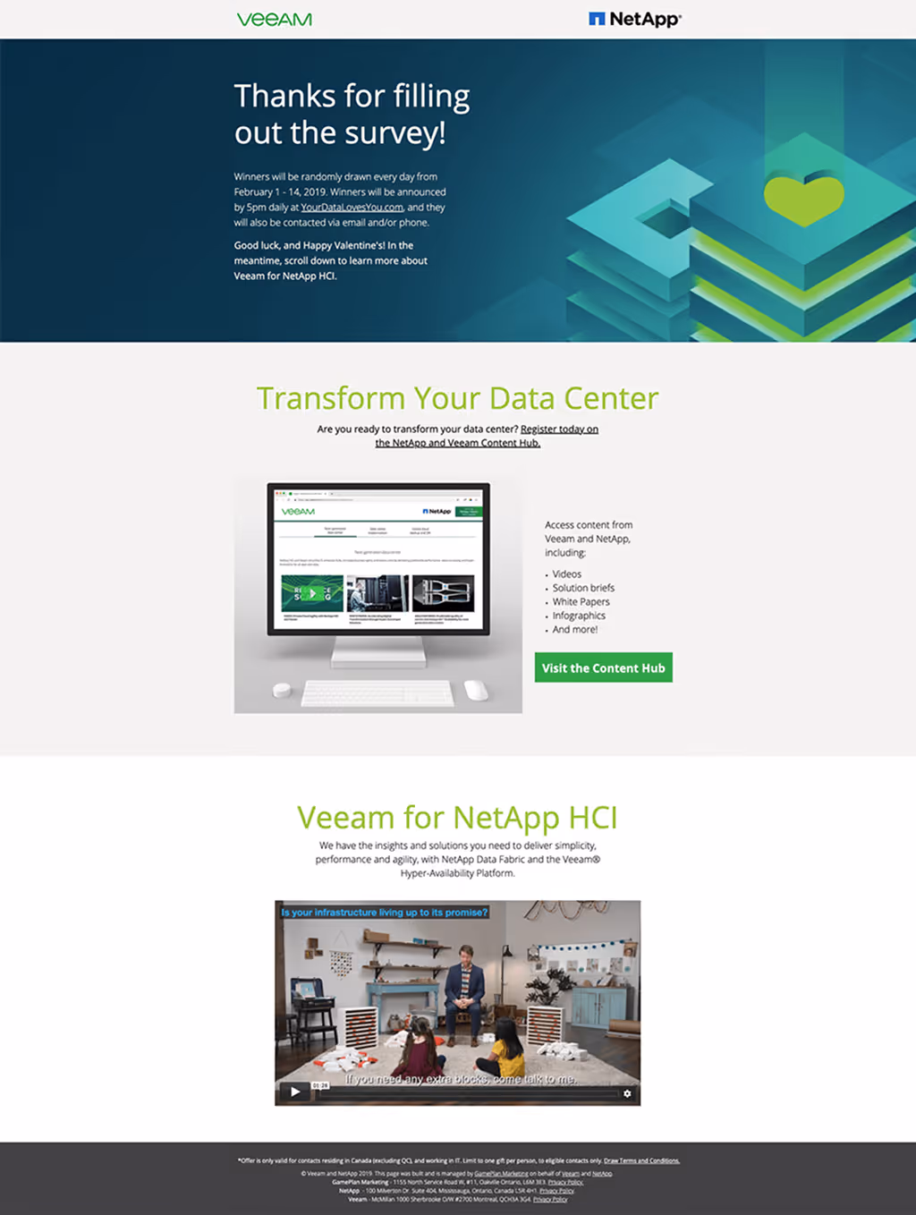 Veeam Survey Thank You Page Examples