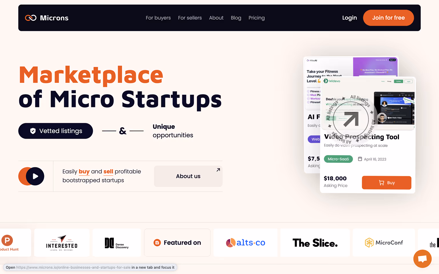 Wized Website Example: Microns