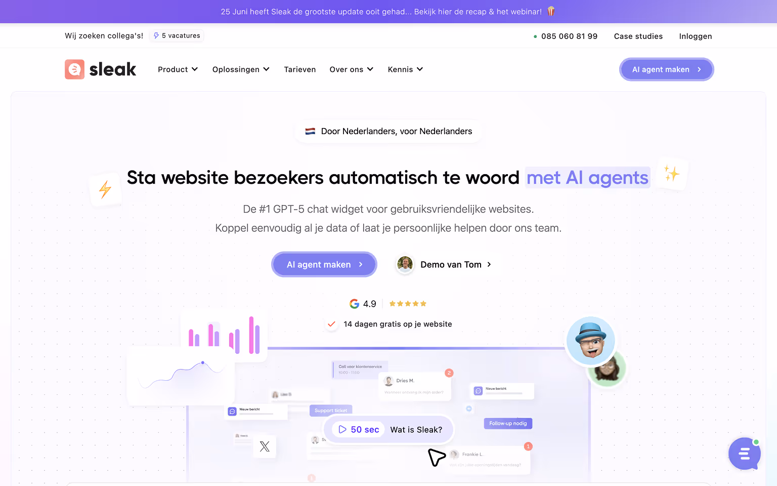 Wized Website Example Sleak Chat