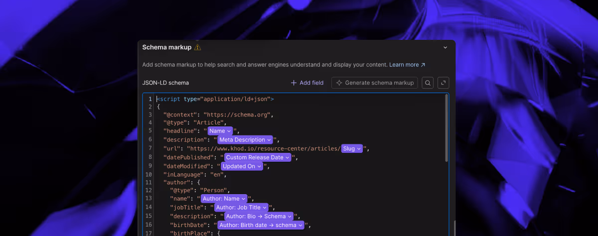 Webflow Schema Markup Generator