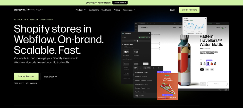 Shopify Webflow Integration with Storesynk