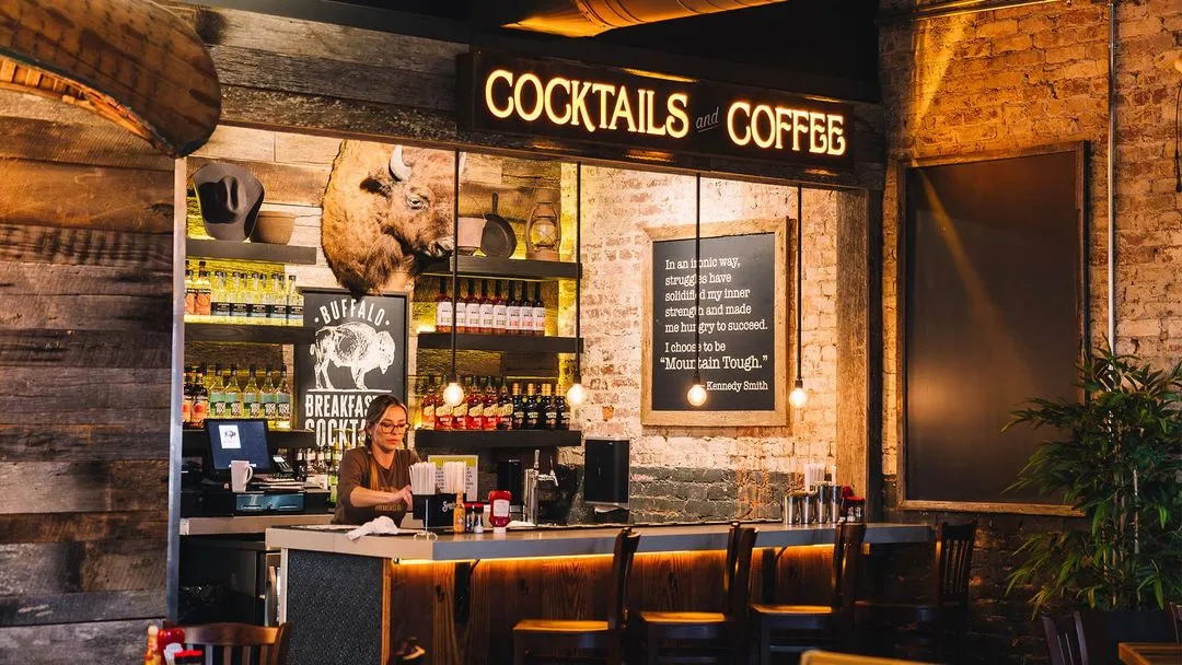 Cocktails and coffee bar at Buffalo Breakfast Company