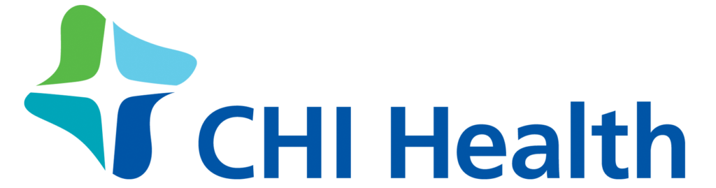 CHI Health logo with a multicolored cross symbol and blue text.