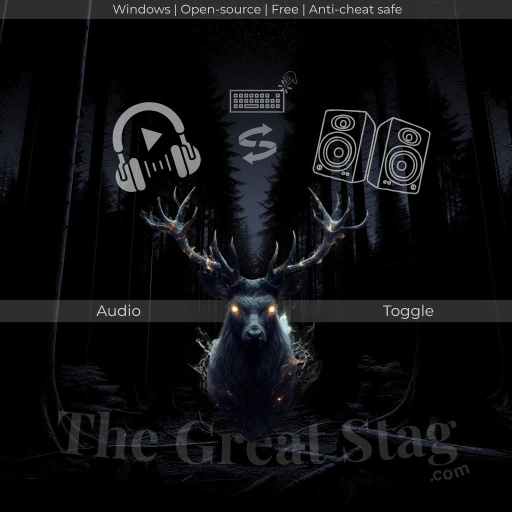 tgsaudiotoggle logo - open source tool that toggles your audio output with one keypress.