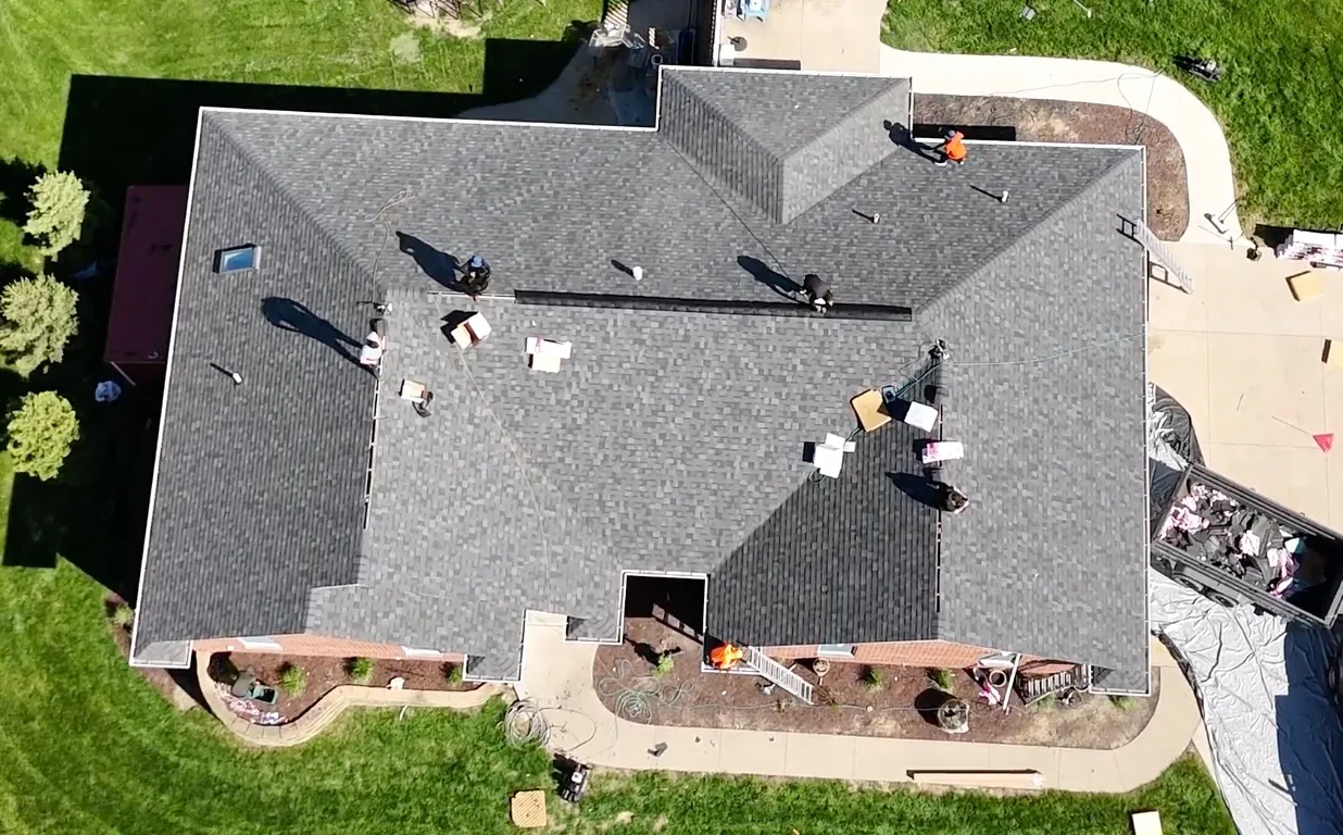 Completed roof replacement project by Passion Exteriors in Eastern Iowa
