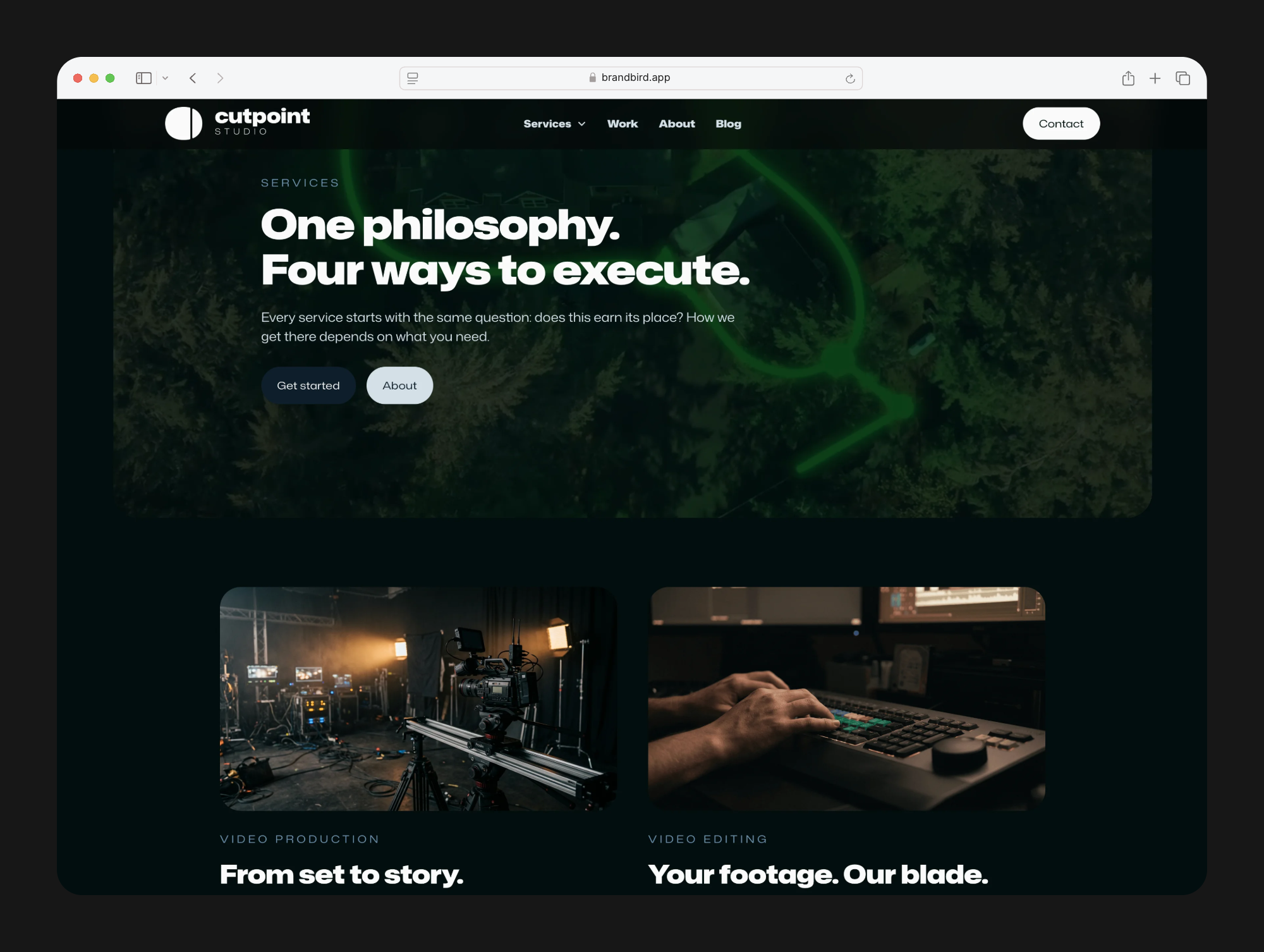 The official homepage for Cutpoint Studio, previously A Video Maker