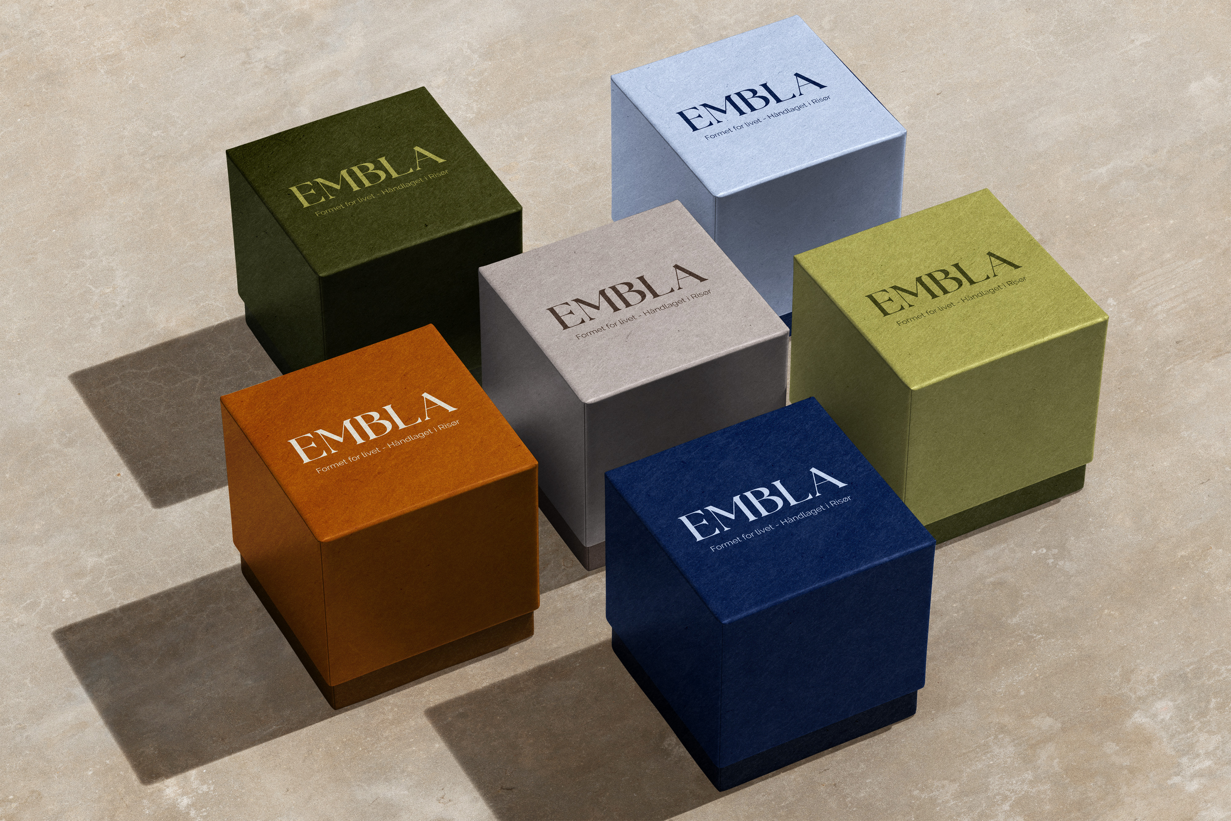 Visuell identitet og emballasjedesign for smykkemerket Embla