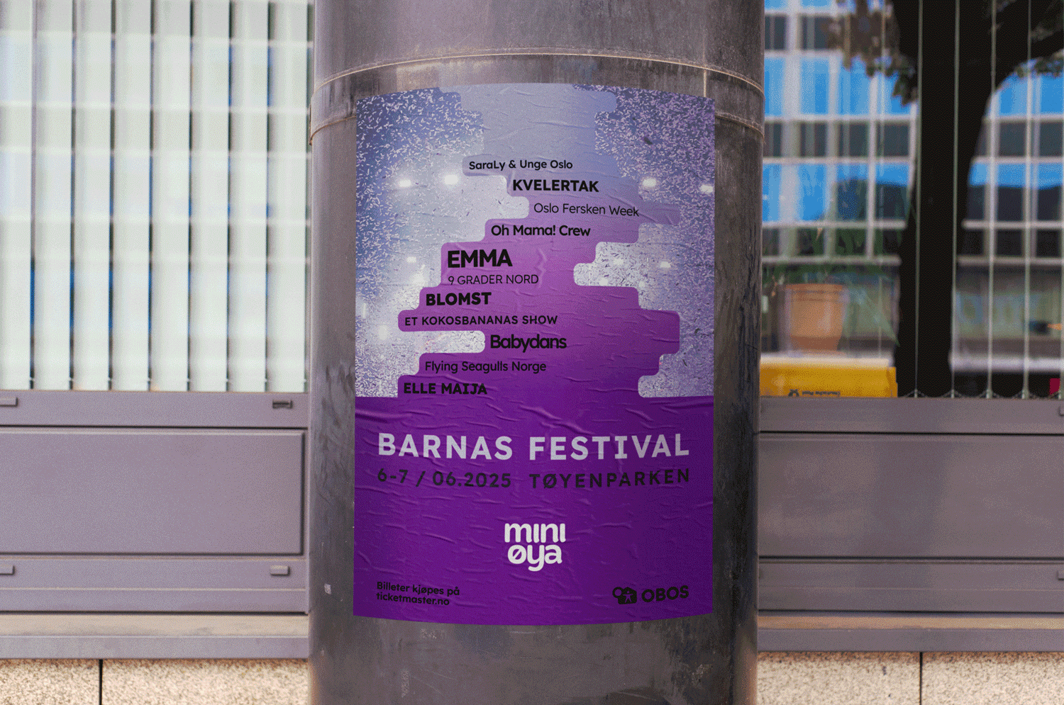 Plakatdesign for Miniøya - barnas festival i Tøyenparken