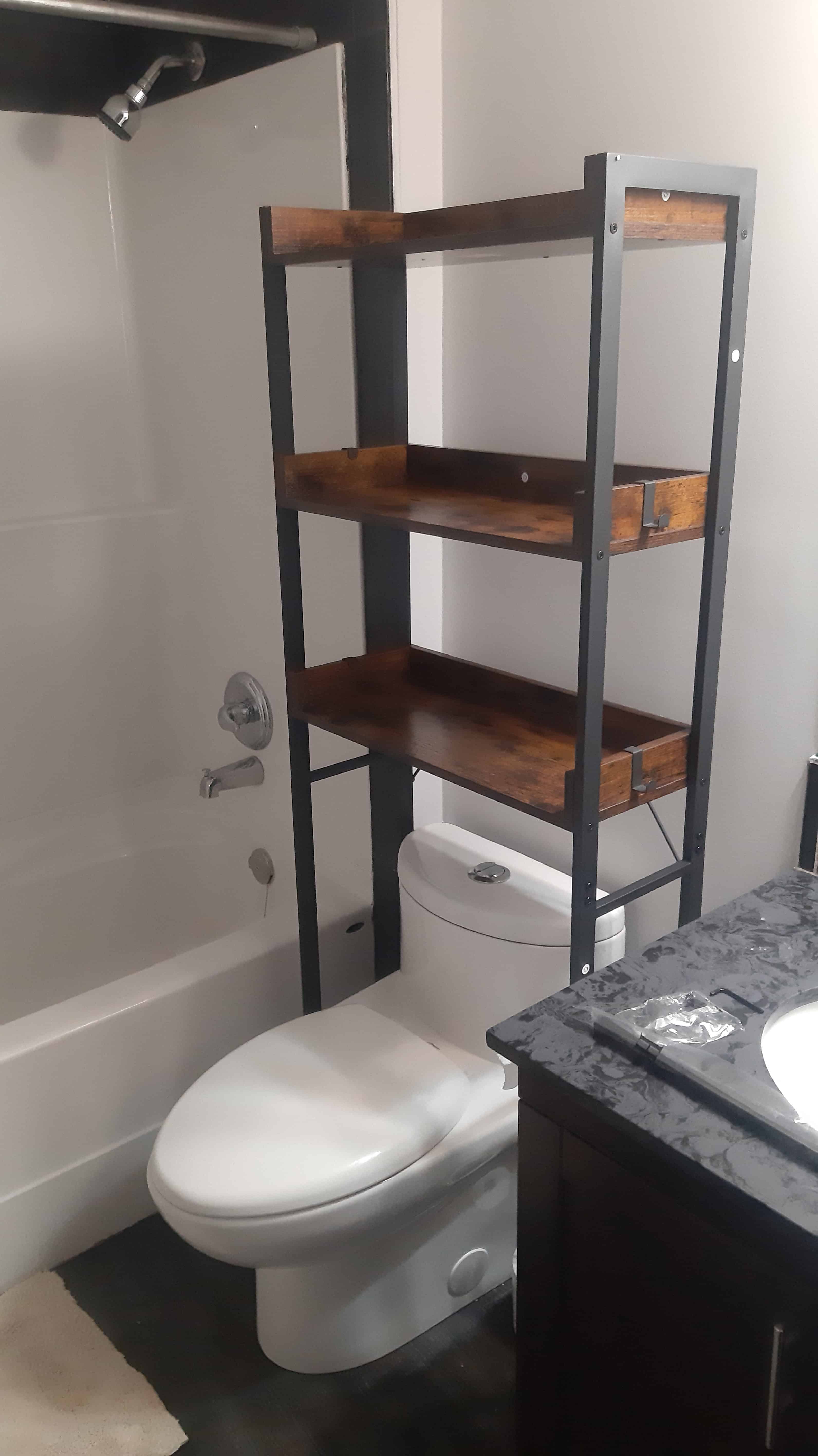 Bathroom shelves assembly