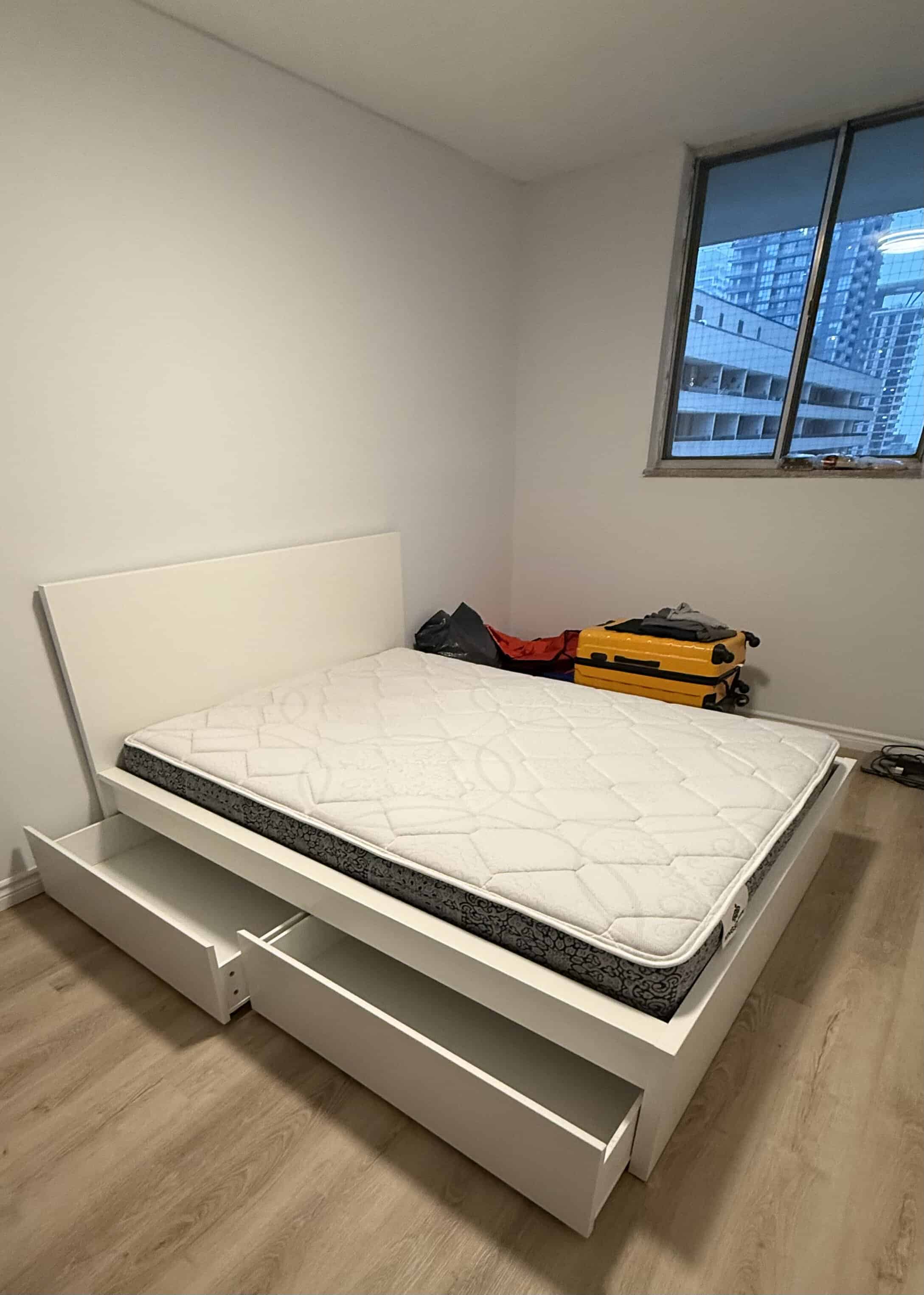 Ikea bed with drawers assembly