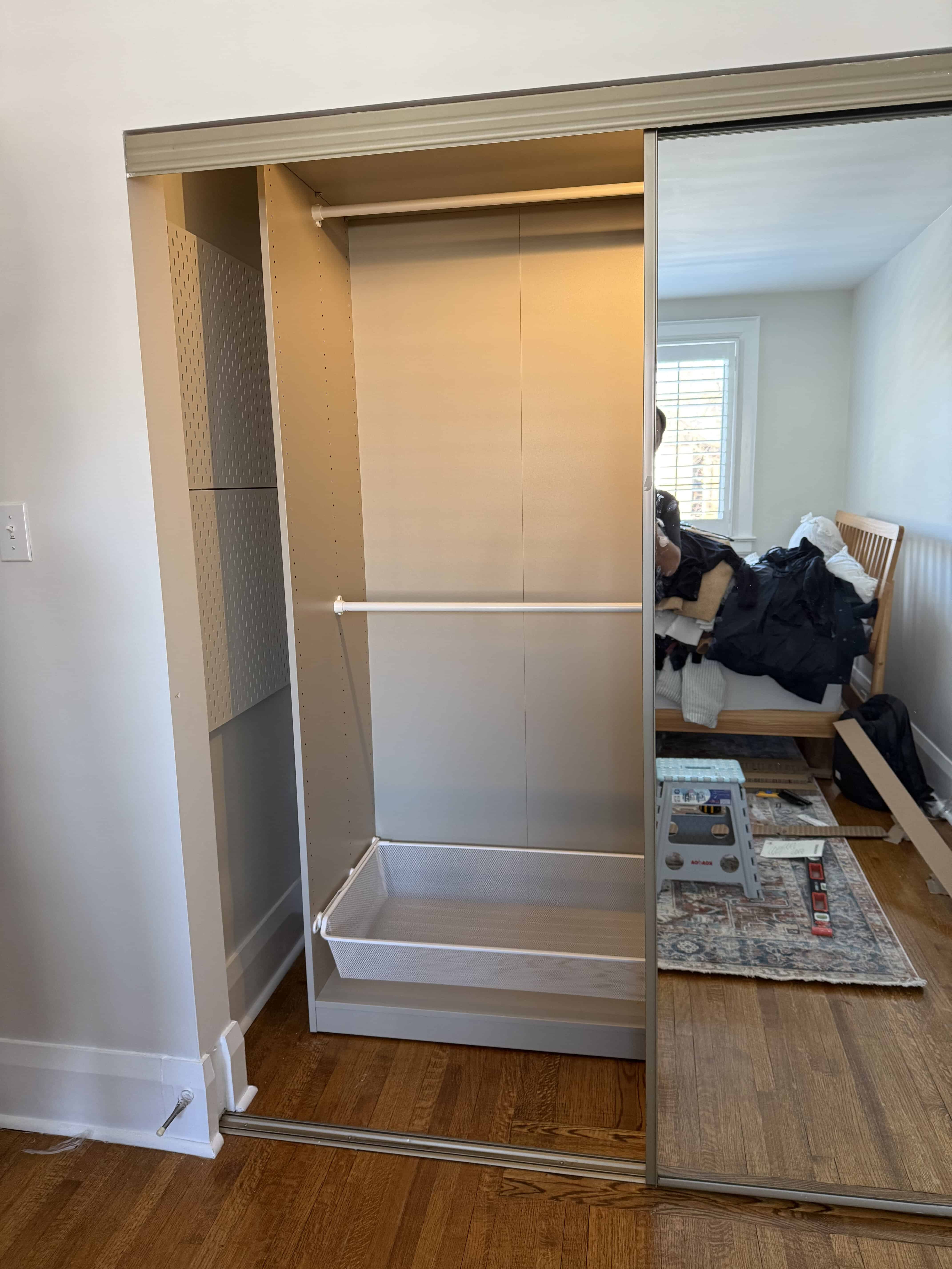 Ikea wardrobe assembly left