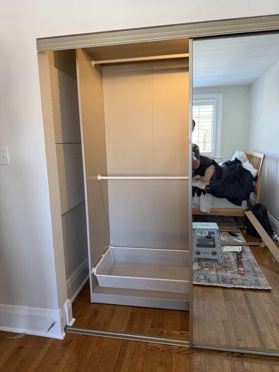Ikea wardrobe assembly left