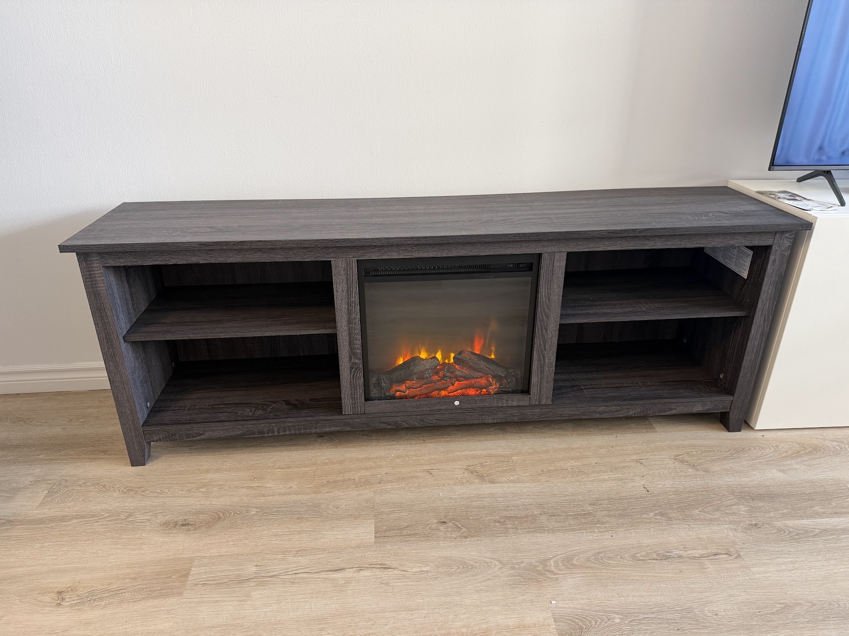 TV Stand With Electric Fireplace Assembly
