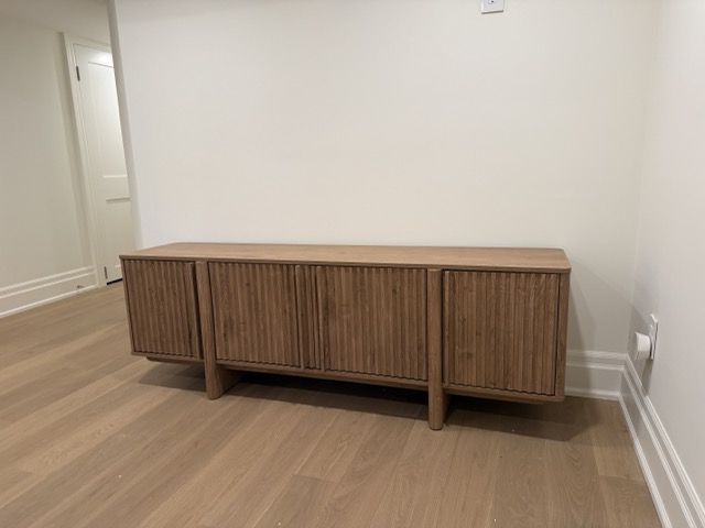 Oak Fluted Sideboard Assembly