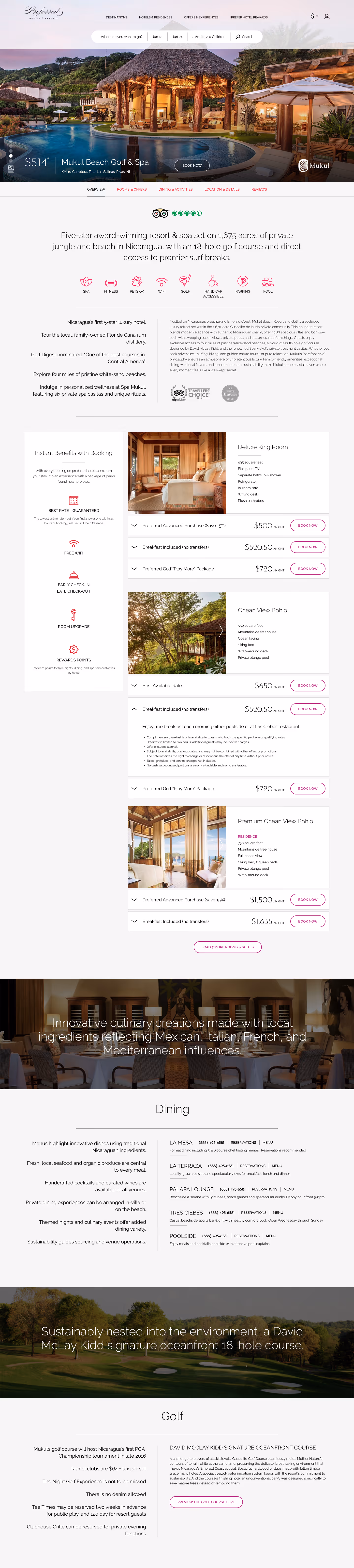 Luxurious resort pool area with thatched-roof pavilion, lounge chairs, and surrounding tropical greenery at sunset.