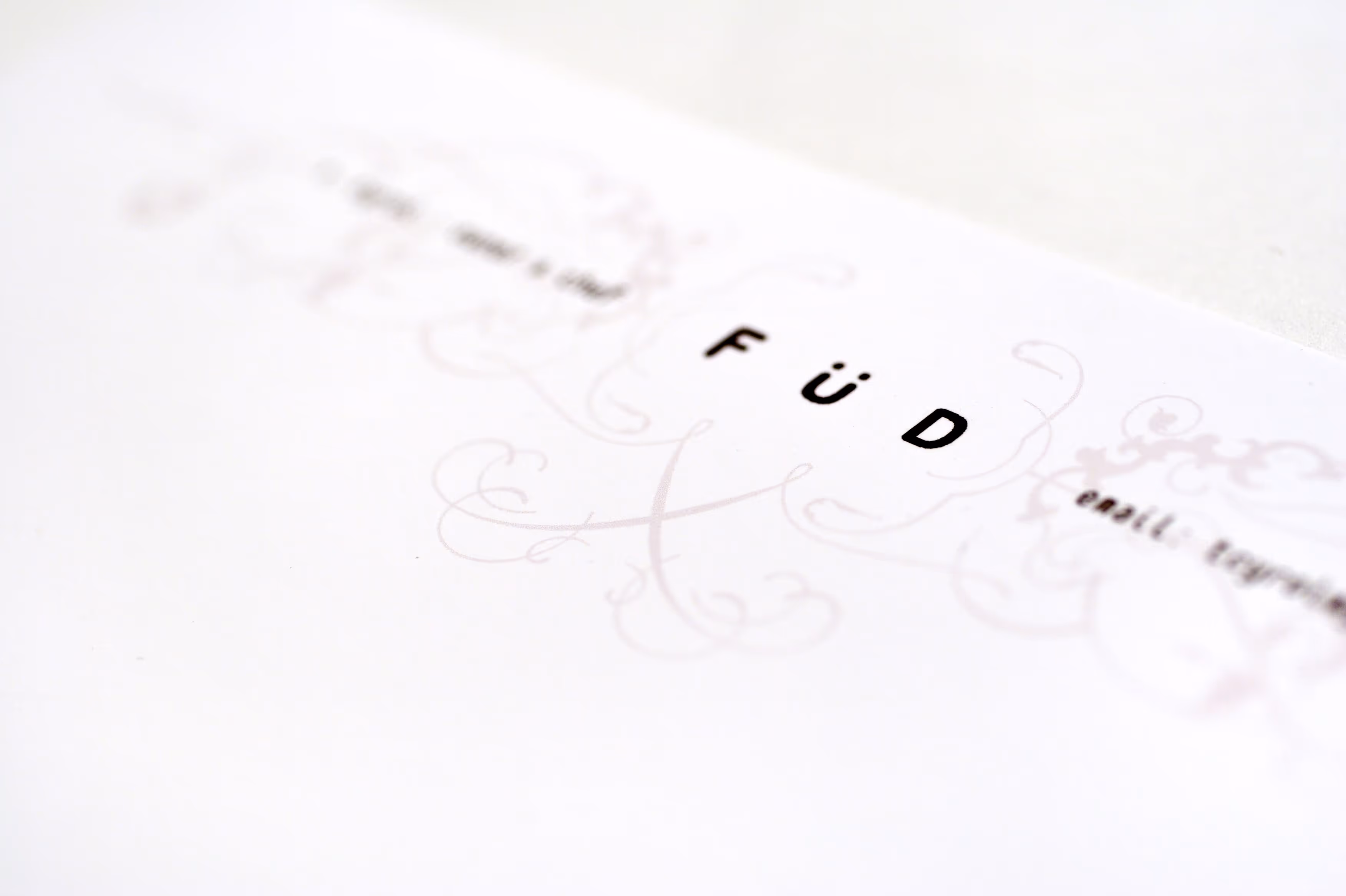 FUD letterhead closeup shot
