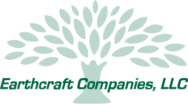 Stylized tree logo with green leaves above the text Earthcraft Companies, LLC in green italic font.