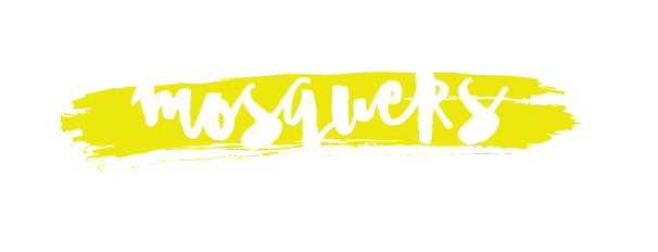 The Mosquers film festival logo with stylized text over a yellow brush stroke.