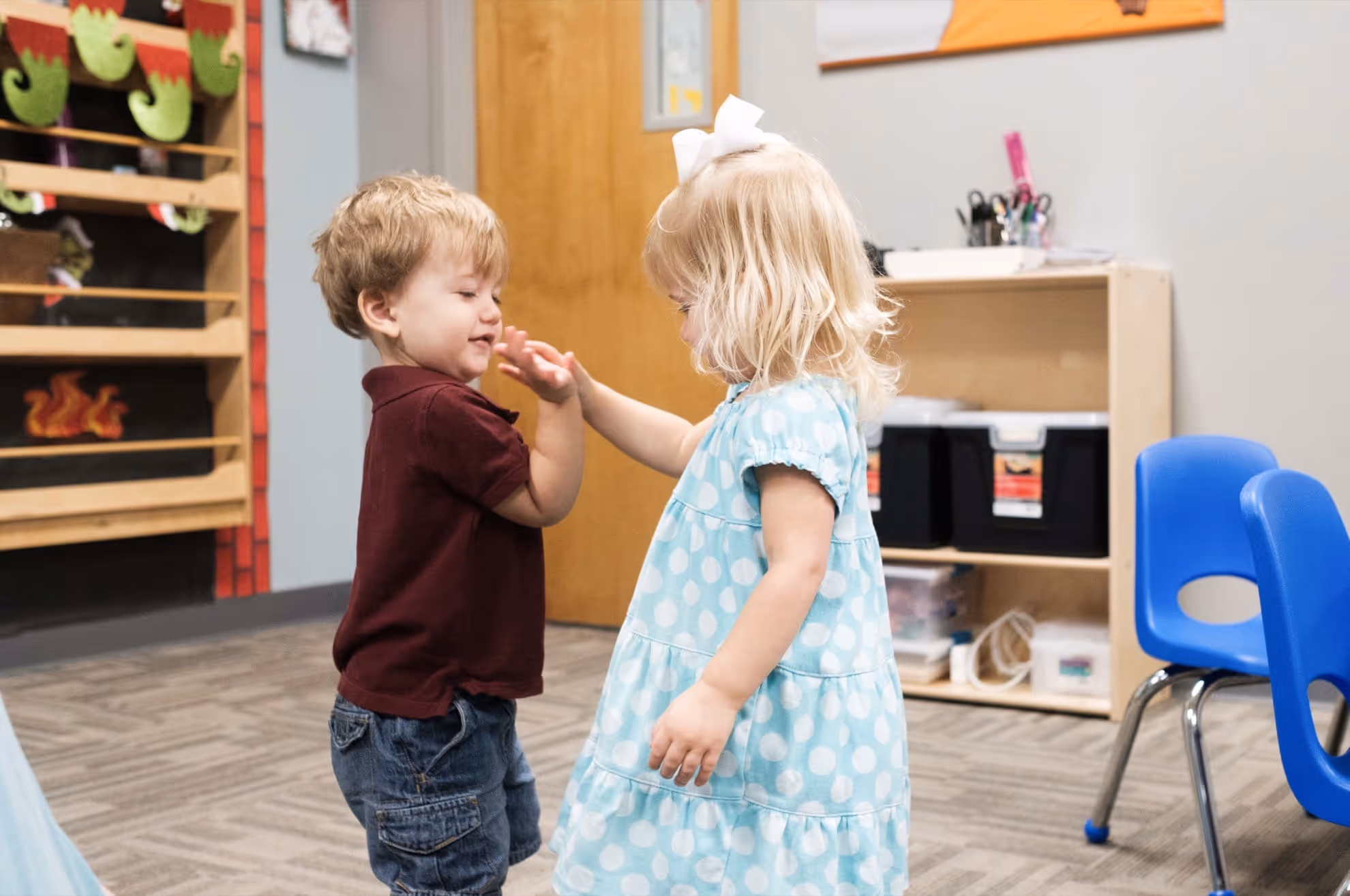 Two children playing together