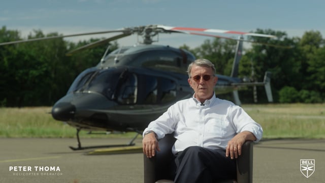 Bell 429について語るPeter Thoma氏