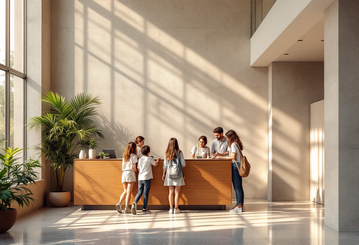image of school reception area