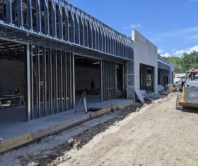 Rebar in a foundation awaiting concrete