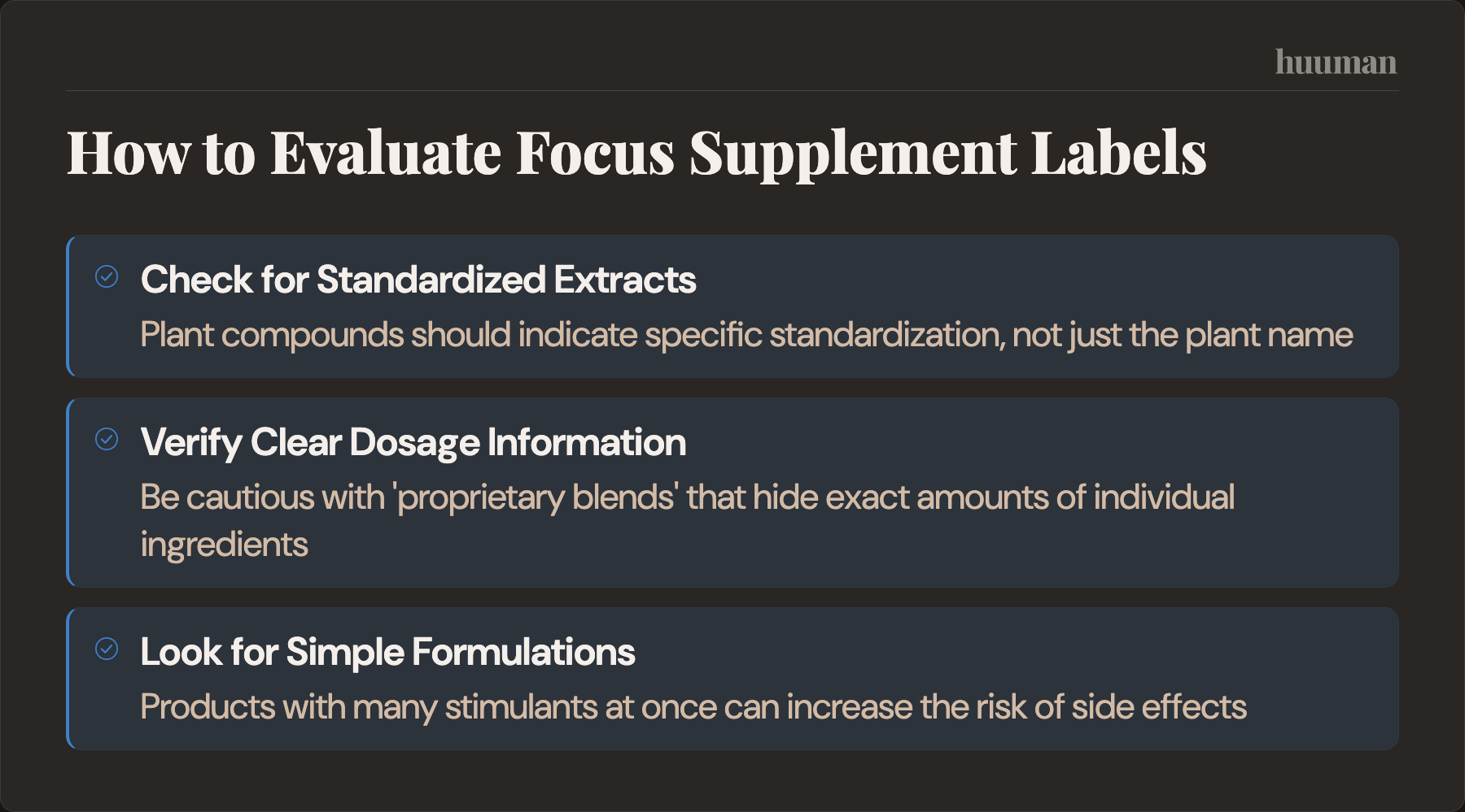 How to Evaluate Focus Supplement Labels