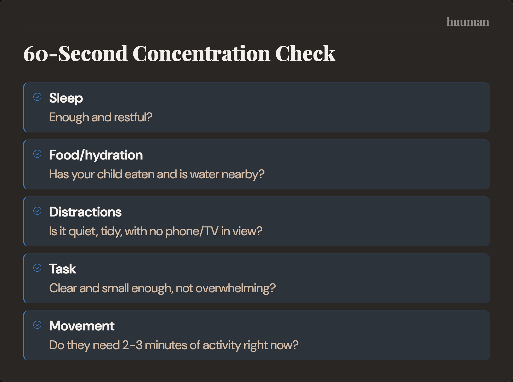 60-Second Concentration Check