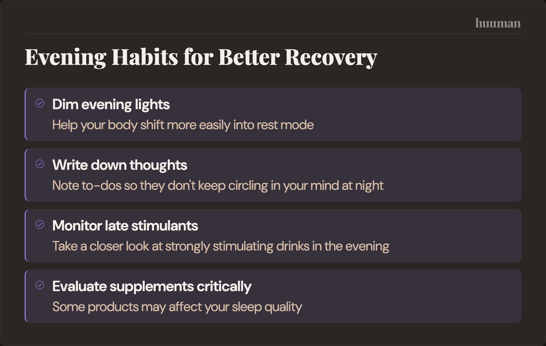 Evening Habits for Better Recovery