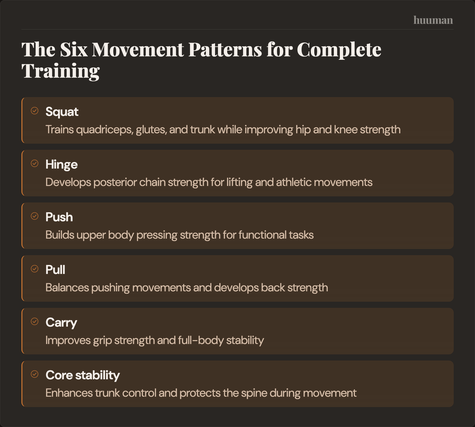The Six Movement Patterns for Complete Training