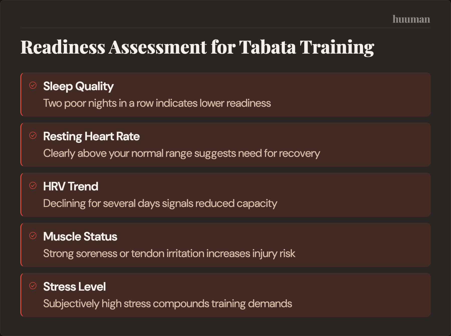 Readiness Assessment for Tabata Training