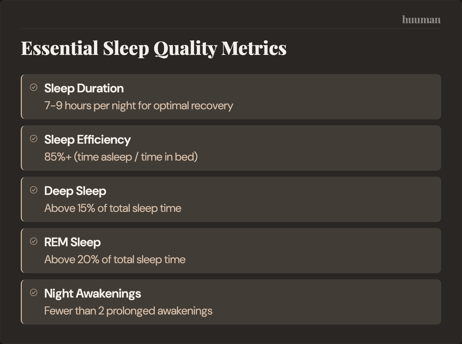 Essential Sleep Quality Metrics