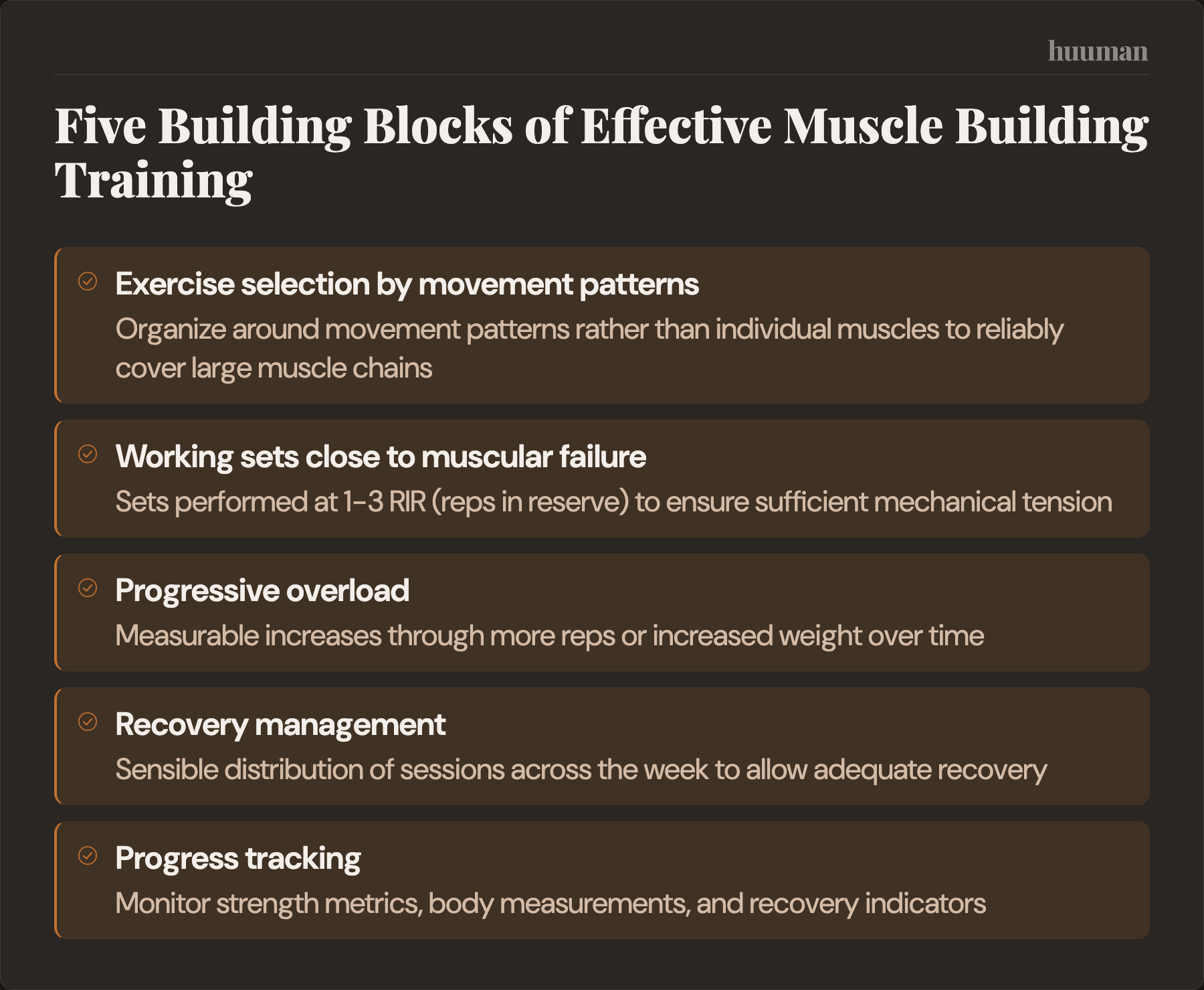 Five Building Blocks of Effective Muscle Building Training