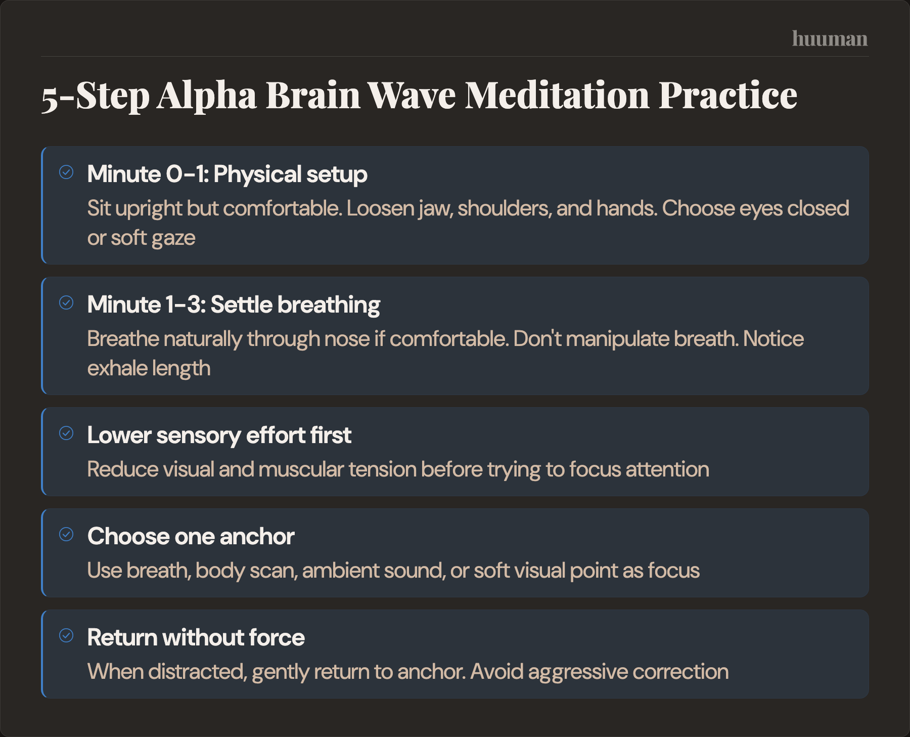 5-Step Alpha Brain Wave Meditation Practice