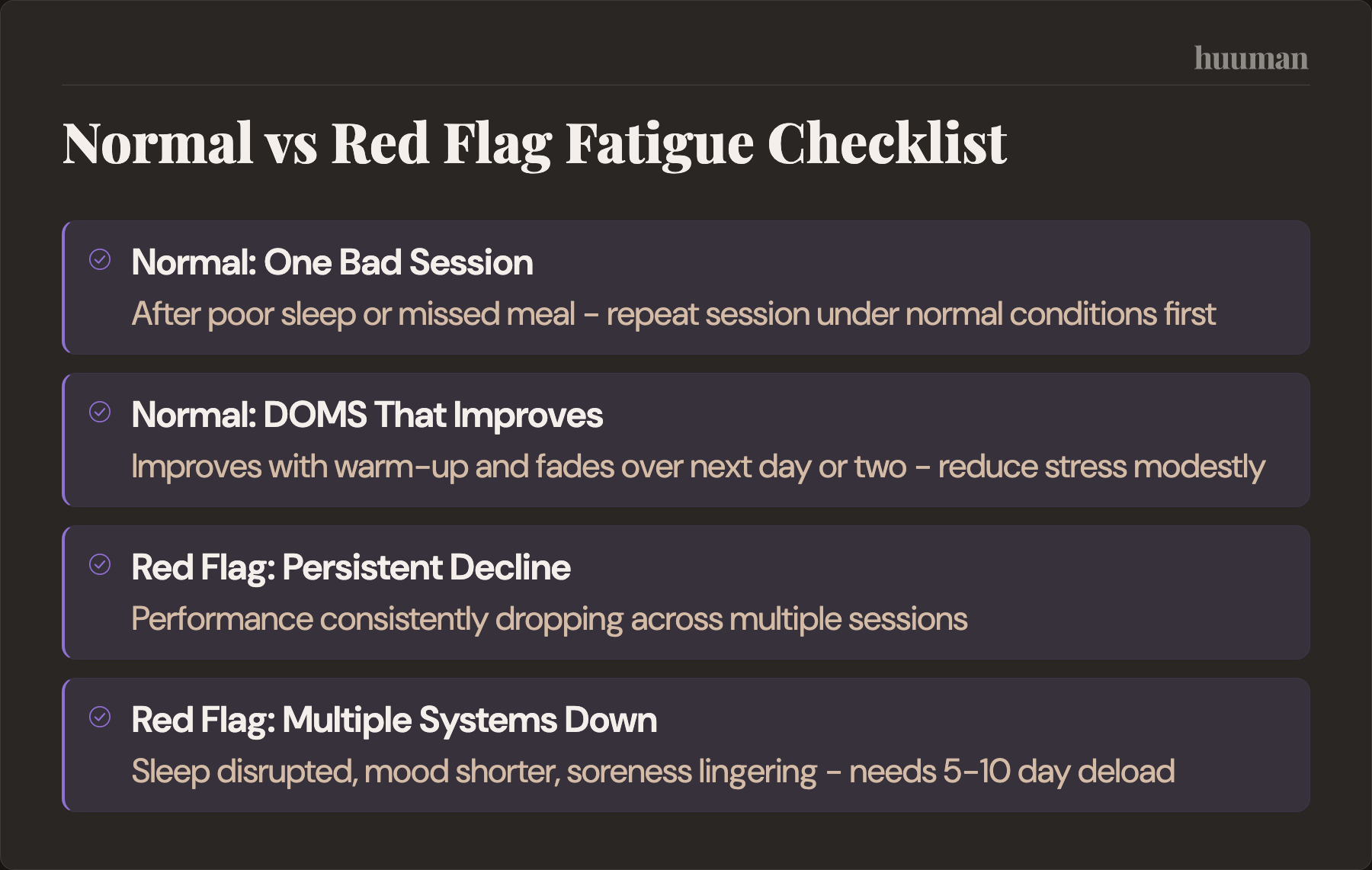 Normal vs Red Flag Fatigue Checklist