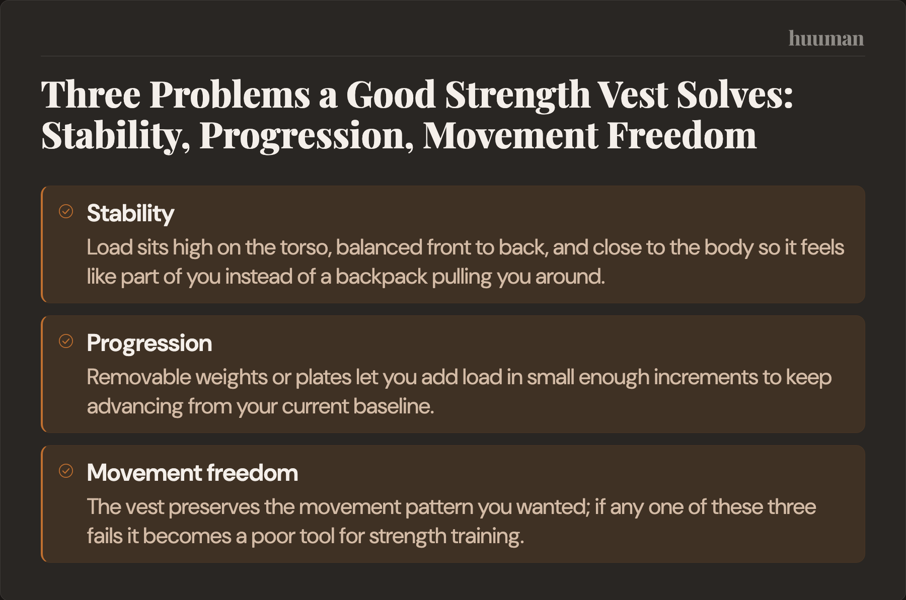 Three Problems a Good Strength Vest Solves: Stability, Progression, Movement Freedom